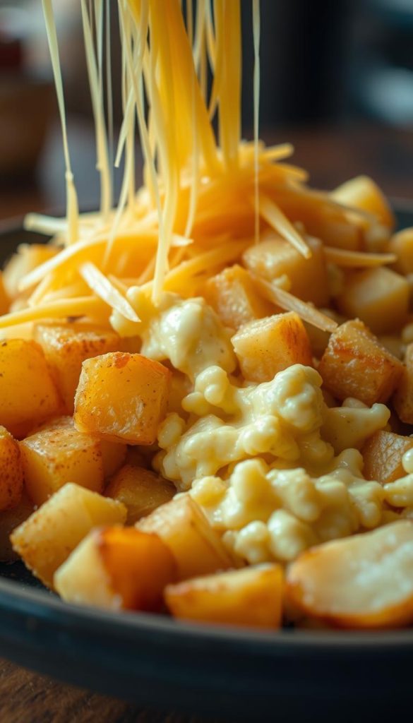 cheesy potato egg scramble recipe cheesy potato egg scramble recipe