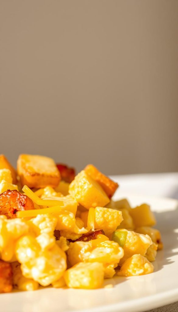 cheesy potato egg scramble recipe cheesy potato egg scramble recipe